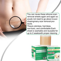 New Elaimei 60'' Silicone Scar Sheets, Silicone Tape for Scars Removal, Visible Improvement on Both New & Old Scars! Safe for children too!