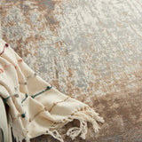 New Nourison Elation Grey Ivory 9' x 12' Rug, made in Turkey! low-profile, soft texture, easy to clean! Retails $662+