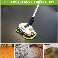 NIB! Elicto ES-500 Corded Electronic Spin Mop and Polisher, Dual Spin Technology, Water Spray Feature with 2 Sets of Reusable Microfiber Mop Heads for Indoor and Outdoor Use