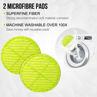 NIB! Elicto ES-500 Corded Electronic Spin Mop and Polisher, Dual Spin Technology, Water Spray Feature with 2 Sets of Reusable Microfiber Mop Heads for Indoor and Outdoor Use