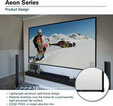 NIB! Elite Screens Aeon, 120 inch Diagonal 4K Home Theater Fixed Borderless Projector Projection Screen, EDGE FREE design that mimics the look of a flat screen television display, but amplifies the size with projection technology. Retail $683 w/tx!
