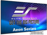 NIB! Elite Screens Aeon, 120 inch Diagonal 4K Home Theater Fixed Borderless Projector Projection Screen, EDGE FREE design that mimics the look of a flat screen television display, but amplifies the size with projection technology. Retail $683 w/tx!