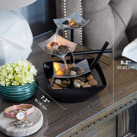 New in box! Envirascape Silver Springs Illuminated Relaxation Fountain with Natural Stones!