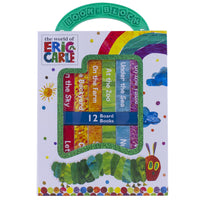 Eric Carle Take-Along Library Board books! Rounded corners and a tiny footprint make each book perfect for little hands.