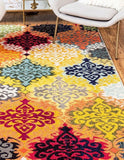 Unique Loom Estrella Collection Colourful Abstract Multi Area Rug (5' 0 x 8' 0), Made in Turkey! Retails $306 W/tax!