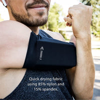 Phone Armband Sleeve: Best Running Sports Arm Band Strap Holder Pouch Case for Exercise Workout Fits Most Phones(Large, Black)