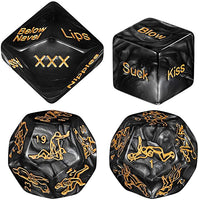 New EXCEART 4pcs Romantic Role Playing Dice for Him and Her Funny Dice for Couples Dice Sex Wedding Gift for Couple Action Dice Set Novelty Honeymoon Newlyweds Games