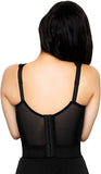 New EXQUISITE FORM Womens Women's Back Close Longline Bra, Black, Sz 44B!