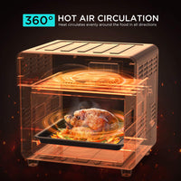 20L/21.1QT Air Fryer, CalmDo Air Fryer Toaster Oven, 18-in-1 Preset Programs Convection Oven with 20L Stainless Steel Cavity, Family Size for Rotisserie Whole Chicken, BBQ - Retails $215 w/tax