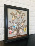 New Dark Brown 13X16 Family Tree Frame with plexiglass protector, comes ready to hang!