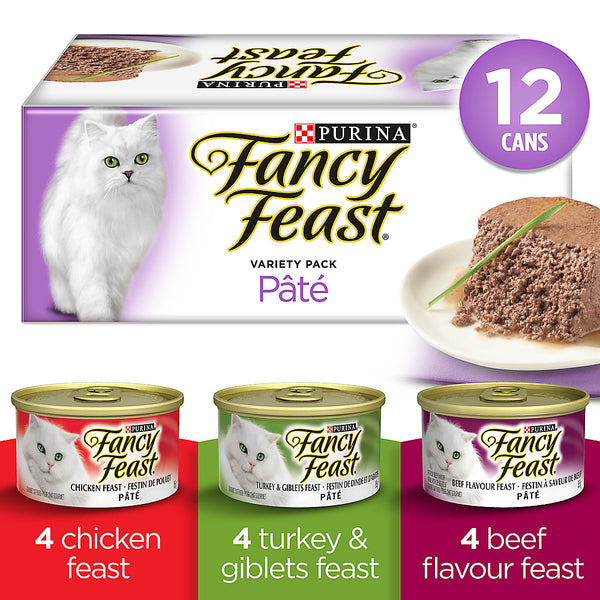 New sealed Fancy Feast® Pate Deli Supper Variety Pack Cat Food, 12 cans BB 11/23