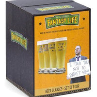Matthew Berry's Fantasy Life Beer Glasses - Set of Four! 18.5 fl oz