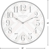 New FirsTime & Co. ® Farmhouse Lath 20" Wall Clock, American Designed, Gray, 1.5 x 20 x 20! Retails $108+