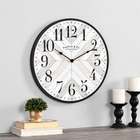 New FirsTime & Co. ® Farmhouse Lath 20" Wall Clock, American Designed, Gray, 1.5 x 20 x 20! Retails $108+