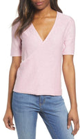 Brand new Women's Caslon Faux Wrap Sweater, Pale Pink, Sz XXL! Retails $75+