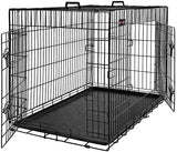 New FEANDREA Dog Pet Crate, 36.4" Foldable Metal Dog Crate with 2 Doors and Adjustable Partition, 36.4 L x 22.6 W x 25.2 H, Black