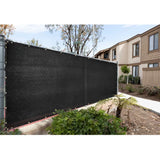 New 4' x 25' Privacy Fence Screen in Black with Brass Grommet 85% Blockage Windscreen Outdoor Mesh Fencing Cover Netting 150GSM Fabric - Custom