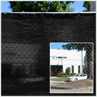 New 4' x 25' Privacy Fence Screen in Black with Brass Grommet 85% Blockage Windscreen Outdoor Mesh Fencing Cover Netting 150GSM Fabric - Custom