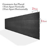 New 4' x 25' Privacy Fence Screen in Black with Brass Grommet 85% Blockage Windscreen Outdoor Mesh Fencing Cover Netting 150GSM Fabric - Custom