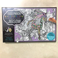 500 Piece Colouring Jigsaw Puzzle: Through The Fields! Retail $34.99