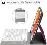 New Fintie Keyboard Case for New iPad 8th Gen (2020) / 7th Generation (2019) 10.2 Inch, Soft TPU Back Stand Cover with Pencil Holder, Magnetically Detachable Wireless Bluetooth Keyboard, Purple, Retails $115+