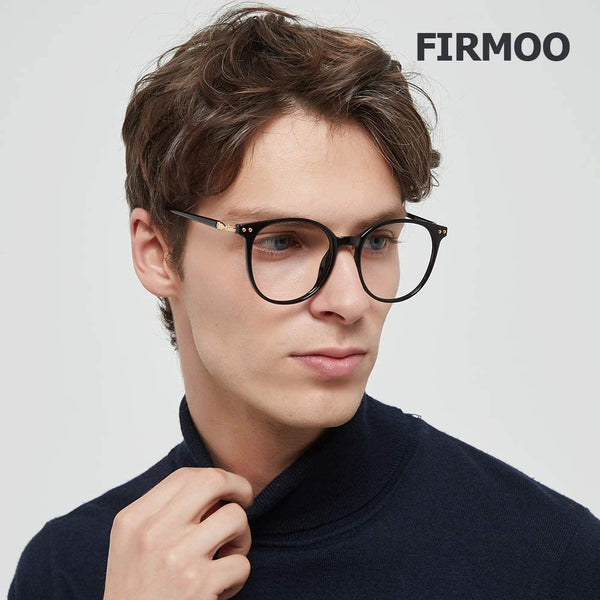  Firmoo Oversize Black Square Blue Light Blocking