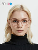 Firmoo Blue Light Blocking Glasses Computer Eyeglasses for Screen, Anti Blue Light Glasses with Anti Eyestrain & UV Glare Cute Pink Round Frame for Women, Retails $43+