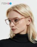 Firmoo Blue Light Blocking Glasses Computer Eyeglasses for Screen, Anti Blue Light Glasses with Anti Eyestrain & UV Glare Cute Pink Round Frame for Women, Retails $43+