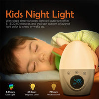 New in box! FiveHome Kids Alarm Clock, Children's Sleep Trainer, 7 Color Wake Up Light & Night Light, Sleep Timer -Teaches Child When Fine to Wake Up