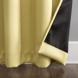 New Sun Zero Oslo Theater Grade Extreme 100% Blackout Grommet Curtain Panels, 52" X 84" each panel in Flax Yellow! Winner can buy 1 more set at winning bid!