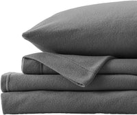 Super Soft Extra Plush Fleece Sheet Set. Cozy, Warm, Durable, Smooth, Breathable Winter Sheets. Christina Collection (King, Charcoal)