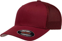 Brand new Flex fit Unisex-Adult Flexfit Trucker Mesh Fitted Cap Maroon, Sz L/XL!