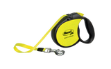 New Flexi Retractable Neon Tape Dog Leash, 5 Meter, Sz L