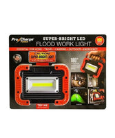 Super-Bright LED Flood Work Light – Pro Charge Power! This Super-Bright LED Flood Work Light is the can do light when needed.