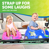New in box! Flybar 6V Bumper Car, Battery Powered Ride On, Fun LED Lights, Includes Charger, Blue! Age: 18 months - 4 years, Safe for Interior Walls!