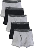 New in package! Fruit of the Loom Men's CoolZone Fly Black and Grey Short Leg Boxer Briefs, 5 Pack, Sz XL! 40-42"