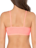 Brand new Fruit of the Loom Womens Spaghetti Strap Cotton Pullover Sports Bra, Coral (much brighter than pic shows), Sz 40