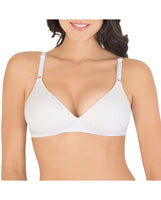 New Women's Lightly Padded Wirefree Bra by Fruit of the Loom, sz 36C, white