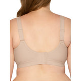 New Fruit of the Loom Women's Plus Size Beyond Soft Wireless Cotton Bra in Sand, Sz 42D!