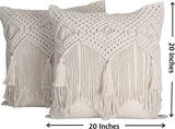 New Folkulture Boho or Bohemian Throw Pillow Covers (20x20 Inches), Set of 2 Covers!