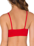Brand new Fruit of the Loom Womens Spaghetti Strap Cotton Pullover Sports Bra, Red, Sz 34, great for women & teens