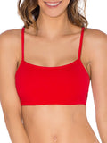 Brand new Fruit of the Loom Womens Spaghetti Strap Cotton Pullover Sports Bra, Red, Sz 34, great for women & teens