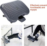 New Foot Rest, Adjustable Massage Under Desk Foot Rest Comfort Ergonomic Exercising Footrest for Home, Office, Under Desk Support With Foot Massager