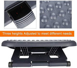 New Foot Rest, Adjustable Massage Under Desk Foot Rest Comfort Ergonomic Exercising Footrest for Home, Office, Under Desk Support With Foot Massager