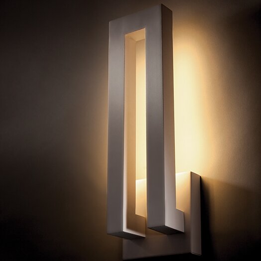 Modern Forms Forq 2-Light Indoor/Outdoor Armed Sconce in Graphite Grey! Retails $430+
