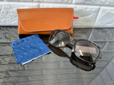 Authentic Women's Fossil Sunglasses in Light Havana Brown! Includes Leather Case, Cloth - Retails $100+