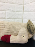 New Fox Doorstop Weight, knit construction 40% Bamboo with faux fur detailing on tail!