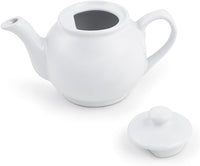 New Fox Run Earthenware Teapot, 55-Ounce, White