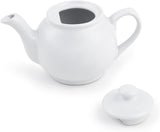 New Fox Run Earthenware Teapot, 55-Ounce, White