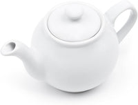 New Fox Run Earthenware Teapot, 55-Ounce, White